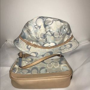 Coach signature bag and matching hat